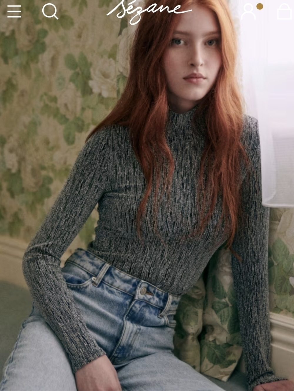 Sezane Nemy Jumper Silver XS NWOT
